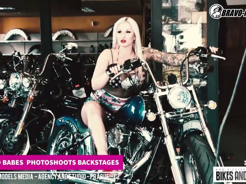 bikes and babes tv photoshoot